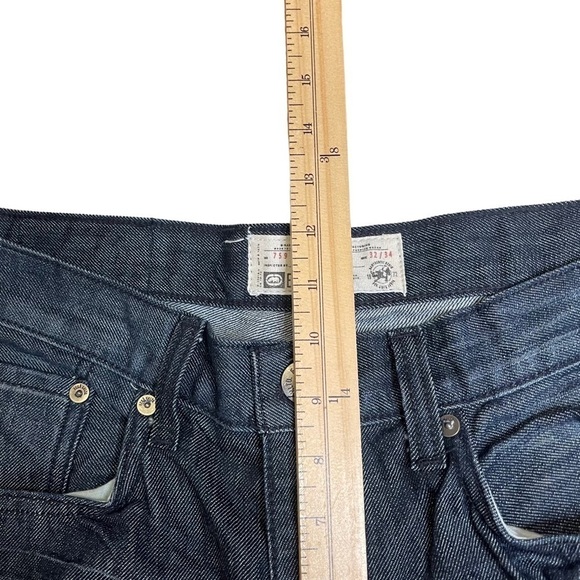 ECKO UTLD 759 Relaxed Fit Creased Straight Leg Blue Dark Wash Denim Jean… - Picture 13 of 13